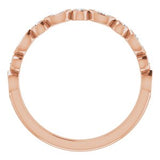 14K Rose 1/4 CTW Diamond Anniversary Band-123175:602:P-ST-WBC