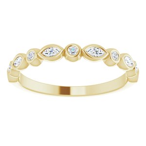 14K Yellow 1/4 CTW Diamond Anniversary Band-123175:601:P-ST-WBC