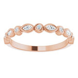 14K Rose 1/4 CTW Diamond Anniversary Band-123175:602:P-ST-WBC