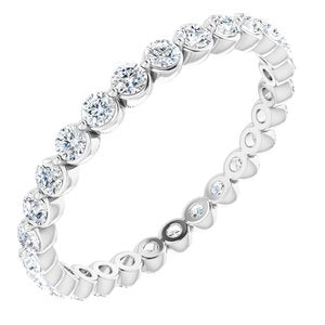 Platinum 3/4 CTW Diamond Eternity Band Size 6 -123012:627:P-ST-WBC