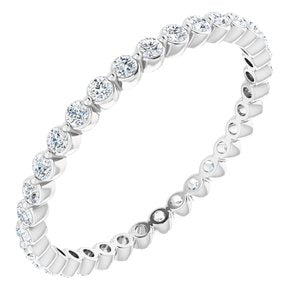 14K White 1/2 CTW Diamond Eternity Band Size 6 -123012:601:P-ST-WBC