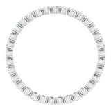 14K White 3/8 CTW Diamond Eternity Band Size 7 -123012:602:P-ST-WBC