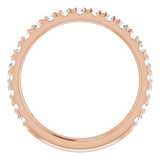 14K Rose 5/8 CTW Diamond French-Set Anniversary Band-123223:602:P-ST-WBC