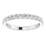 14K White 5/8 CTW Diamond French-Set Anniversary Band-123223:600:P-ST-WBC