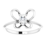 14K White 4x3 mm Oval April Youth Butterfly Birthstone Ring   -653415:611:P-ST-WBC