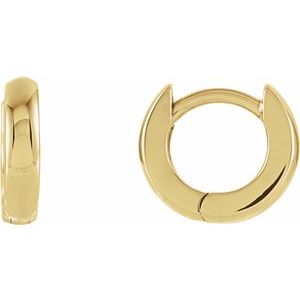 14K Yellow 9.5 mm Hinged Hoop Earrings-20004:2725060:P-ST-WBC