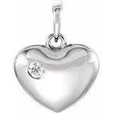 Platinum .05 CT Diamond 16.75x12.15 mm Heart Pendant-85894:6011:P-ST-WBC