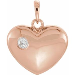 14K Rose 1/10 CT Diamond 20.15x16 mm Heart Pendant-85894:6004:P-ST-WBC