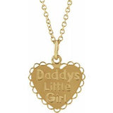 14K Yellow "Daddy's Little Girl" 15" Necklace-19643:600010:P-ST-WBC