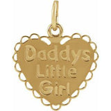 14K Yellow "Daddy's Little Girl" Pendant  -19643:100:P-ST-WBC