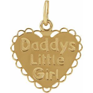 14K Yellow "Daddy's Little Girl" Pendant  -19643:100:P-ST-WBC