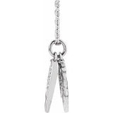 Platinum .03 CTW Diamond Angel Wings 16-18" Necklace-87226:120:P-ST-WBC