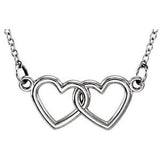 14K White Tiny Posh¬Æ Double Heart 16-18" Necklace -85792:1002:P-ST-WBC