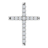 Platinum 1/2 CTW Diamond French-Set Cross Pendant-R42382:603:P-ST-WBC