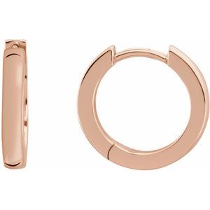 14K Rose 14 mm Hinged Hoop Earrings-20172:111:P-ST-WBC