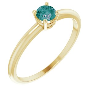 14K Yellow 3 mm Round Alexandrite Birthstone Ring Size 3-19399:60003:P-ST-WBC