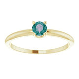 14K Yellow 3 mm Round Alexandrite Birthstone Ring Size 3-19399:60003:P-ST-WBC