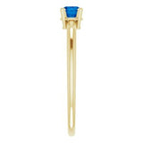 14K Yellow 3 mm Round Blue Sapphire Birthstone Ring Size 3-19399:60007:P-ST-WBC