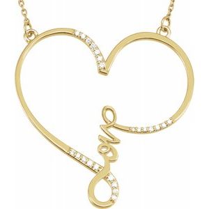 14K Yellow 1/8 CTW Diamond Infinity-Inspired Love Heart 18" Necklace-85506:60003:P-ST-WBC