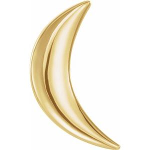 14K Yellow Crescent Moon Single Earring-86846:102:P-ST-WBC