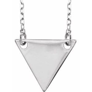 Sterling Silver Geometric 18" Necklace-86560:108:P-ST-WBC