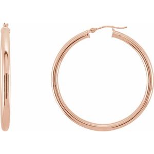 14K Rose 40 mm Tube Hoop Earrings-20826:6006:P-ST-WBC