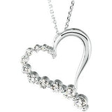 14K White 1 CTW Diamond Journey Heart 18" Necklace-69023:658381:P-ST-WBC