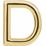 14K Yellow Single Initial D Earring-86800:120:P-ST-WBC