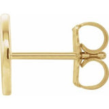 14K Yellow Single Initial O Earring-86800:186:P-ST-WBC