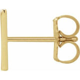 14K Yellow Single Initial V Earring-86800:228:P-ST-WBC