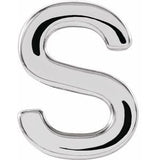 Sterling Silver Single Initial S Earring-86800:213:P-ST-WBC