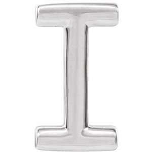 Sterling Silver Single Initial I Earring-86800:153:P-ST-WBC