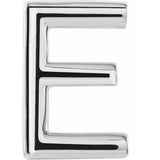 14K White Single Initial E Earring-86800:125:P-ST-WBC