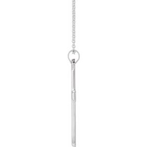 Platinum Cross Necklace -R41136:6002:P-ST-WBC