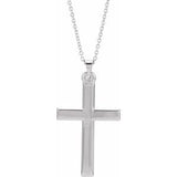 Platinum Cross Necklace -R41136:6002:P-ST-WBC