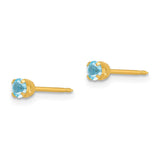 Inverness 24k Plated March Crystal Birthstone Earrings-WBC-83E