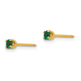 Inverness 14k 3mm May Crystal Birthstone Post Earrings-WBC-97E