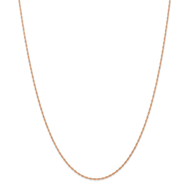 14k Rose Gold 1.15mm Baby Rope Chain-WBC-RSC38-20