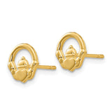 14k Claddagh Post Earrings-WBC-A9509