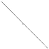 14k White Gold D/C Rope with Heart Anklet-WBC-ANK153-10