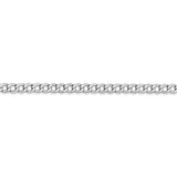 14k WG 3.35mm Semi-Solid Curb Chain Anklet-WBC-BC103-9