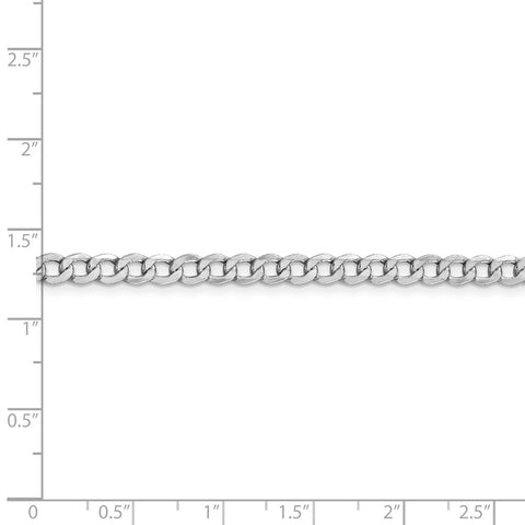 14k WG 4.3mm Semi-Solid Curb Chain-WBC-BC104-7