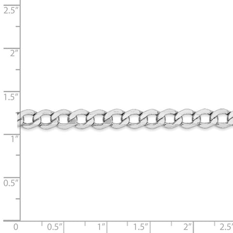 14k WG 5.25mm Semi-Solid Curb Chain-WBC-BC105-8