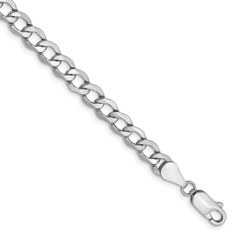 14k WG 5.25mm Semi-Solid Curb Chain-WBC-BC105-8