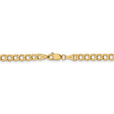 14k 4.3mm Semi-Solid Curb Chain-WBC-BC107-7