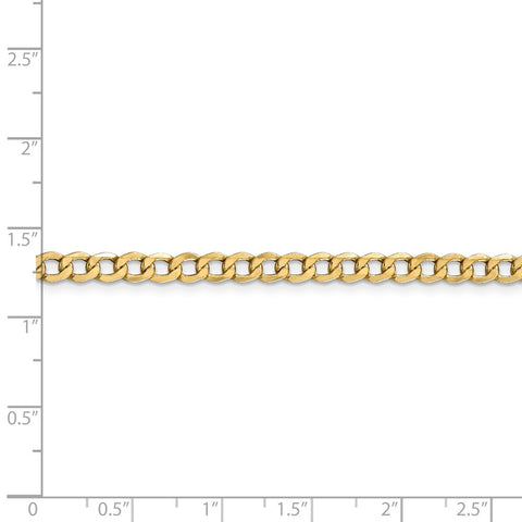 14k 4.3mm Semi-Solid Curb Chain-WBC-BC107-20