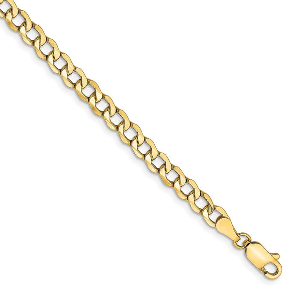 14k 4.3mm Semi-Solid Curb Chain-WBC-BC107-8