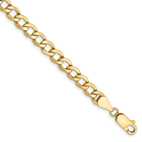 14k 5.25mm Semi-Solid Curb Chain-WBC-BC108-7