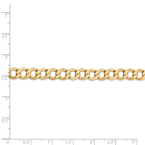 14k 6.5mm Semi-Solid Curb Chain-WBC-BC109-7
