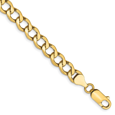 14k 6.5mm Semi-Solid Curb Chain-WBC-BC109-7